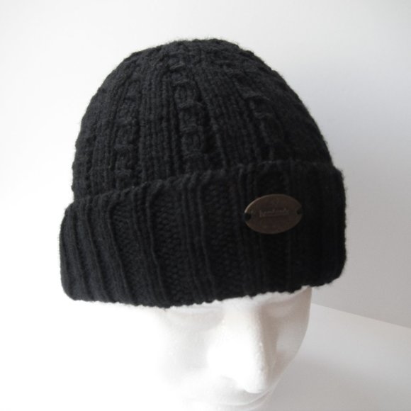 Hand Knitted Hat Toque Adult Size S-(M Acrylic Color Black - 018 Hand knit by me - Picture 5 of 9